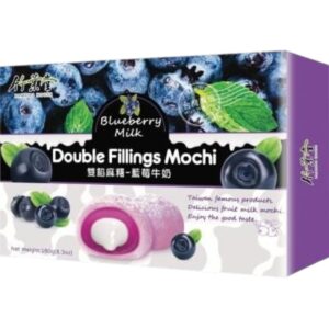 Ciastka Mochi z podwójnym nadzieniem o smaku jagodowym 180g