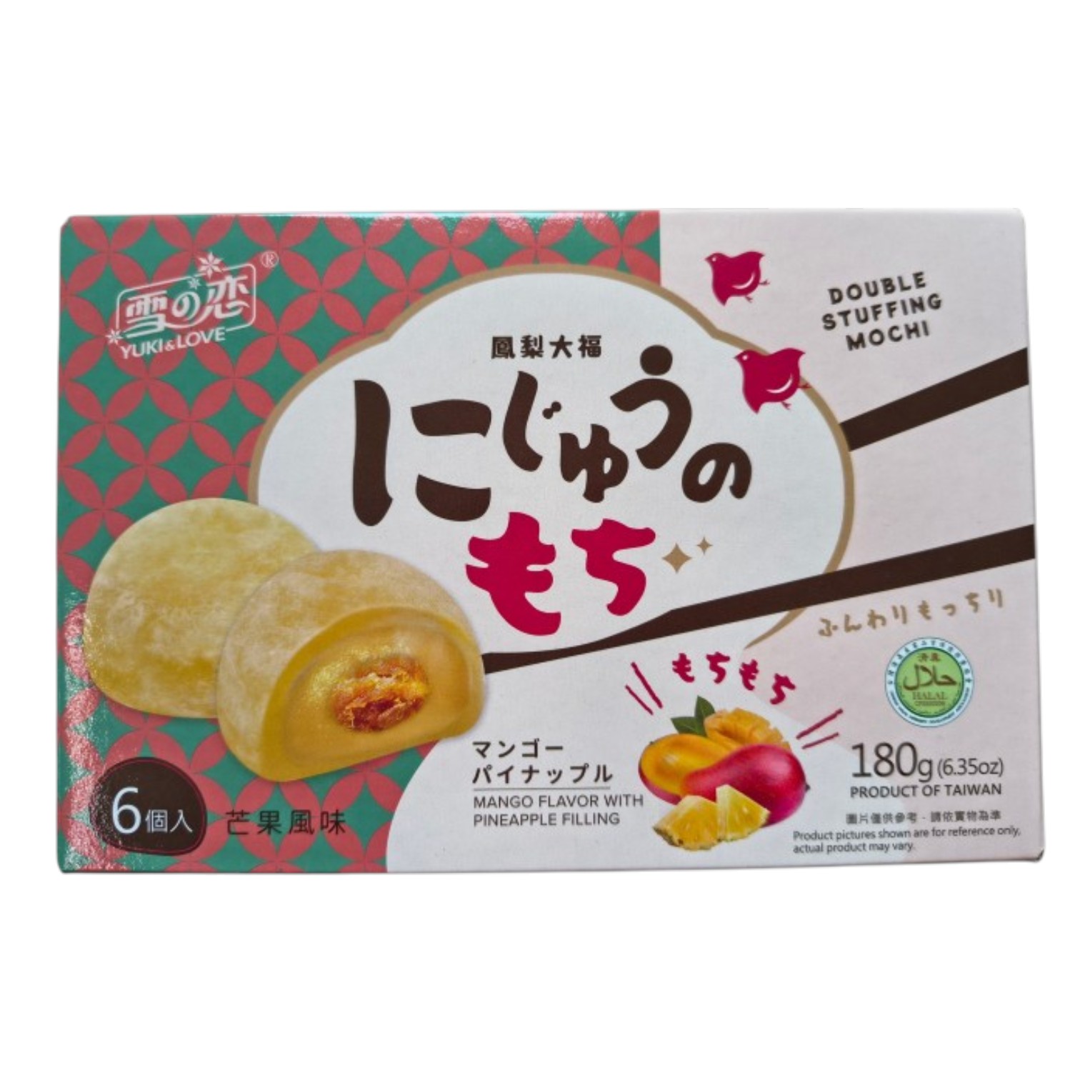 Mochi z pastą ananasową o smaku mango 180g